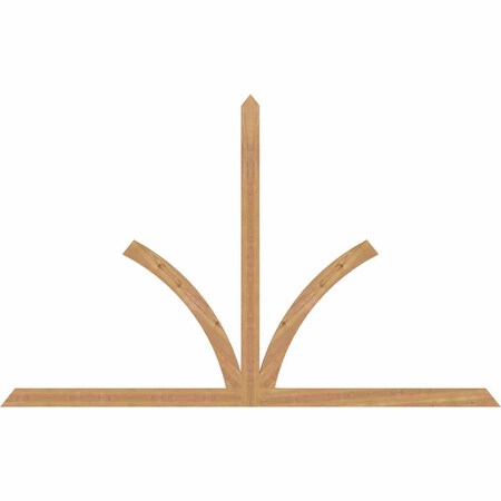 Ekena Millwork Richland Timber Gable Bracket, Western Red Cedar, 96"W x 60"H x 1 1/2"D x 3 1/2"F, 15/12 Pitch GBW096X60X0204RIC00SWR